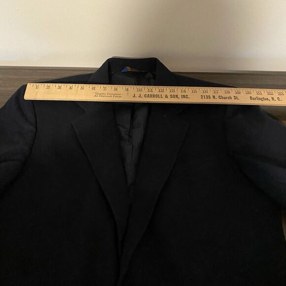 Pendleton Mens Wool Blazer Size 42L Jacket 2-Button Navy Blue Gold Buttons - Picture 9 of 12
